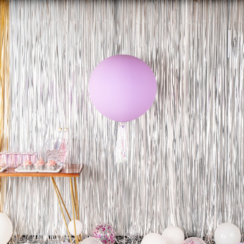 Restaurantware بالونات جومبو بحجم 36 بوصة من رستورانت وير - 10 بالونات سميكة - لاتكس قوي، يمكن ملؤها بالهيليوم أو الهواء، بالونات دائرية عملاقة بلون بنفسجي باهت، زينة لجلسات التصوير، حفلات الزفاف، أو الحفلات - Image 3