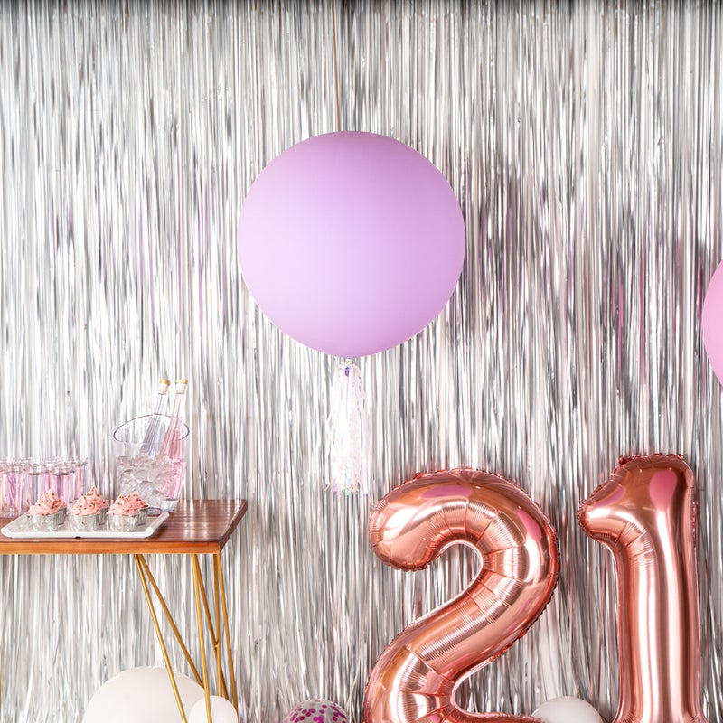 Restaurantware بالونات جومبو بحجم 36 بوصة من رستورانت وير - 10 بالونات سميكة - لاتكس قوي، يمكن ملؤها بالهيليوم أو الهواء، بالونات دائرية عملاقة بلون بنفسجي باهت، زينة لجلسات التصوير، حفلات الزفاف، أو الحفلات - Image 4