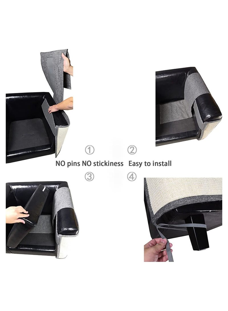 UNIVERSAL Cat Scratch Mat Sofa Protector Natural Sisal Furniture Protector Scratching Pad for Cats Scratcher Carpet of Couch Sofa Chair Suitable for Right Armrest - Image 3