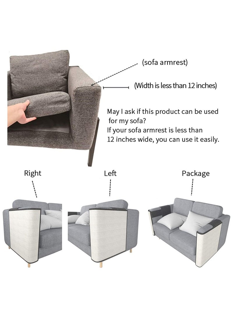 UNIVERSAL Cat Scratch Mat Sofa Protector Natural Sisal Furniture Protector Scratching Pad for Cats Scratcher Carpet of Couch Sofa Chair Suitable for Right Armrest - Image 2