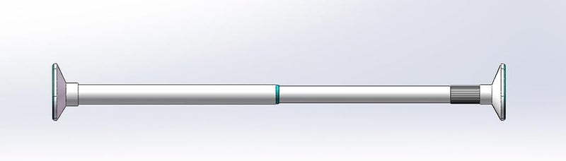 Blu-Pier Tech Spring Tension Rod 28-48inch Curtain Rod,Stainless Steel 0.6mm Thickness Heavy-Duty, Easy Adjustable Installation(White)1-Pack - Image 5