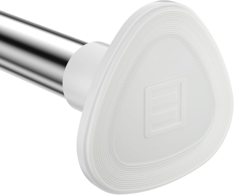 Blu-Pier Tech Spring Tension Rod 28-48inch Curtain Rod,Stainless Steel 0.6mm Thickness Heavy-Duty, Easy Adjustable Installation(White)1-Pack - Image 1