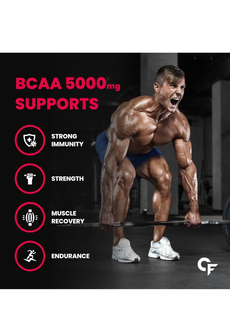 كارباميد فورتي مسحوق كارباميد فورتي BCAA 5000 مجم | مكمل BCAA لنمو العضلات للنساء والرجال | مكمل BCAA قبل التمرين ومكمل BCAA للتمرين الداخلي لاستعادة العضلات | مكملات BCAA للرجال والنساء 7 جم مع نسبة مثالية 2:1:1 | BCAA نكهة البطيخ - 210 جم  - Image 4