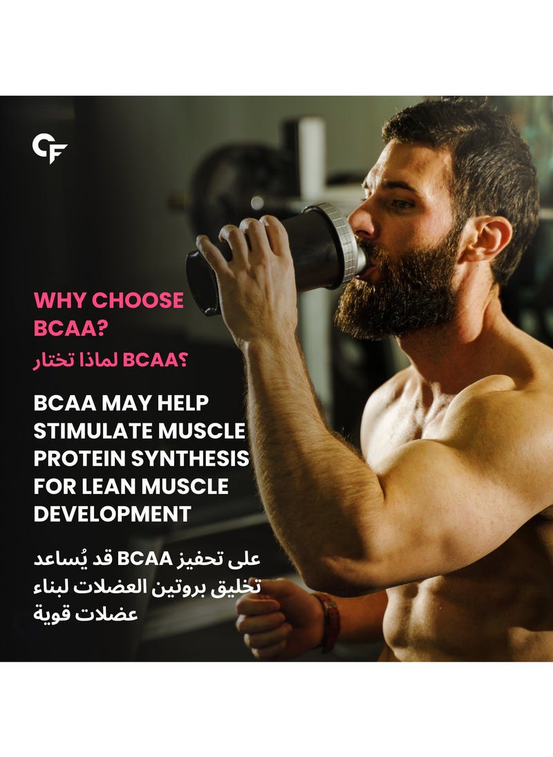 CARBAMIDE FORTE Bcaa Powder 5000Mg Bcaa Supplement 7G Serving With Ideal 2:1:1 Ratio Bcaa Watermelon Flavour 210G  - Image 4