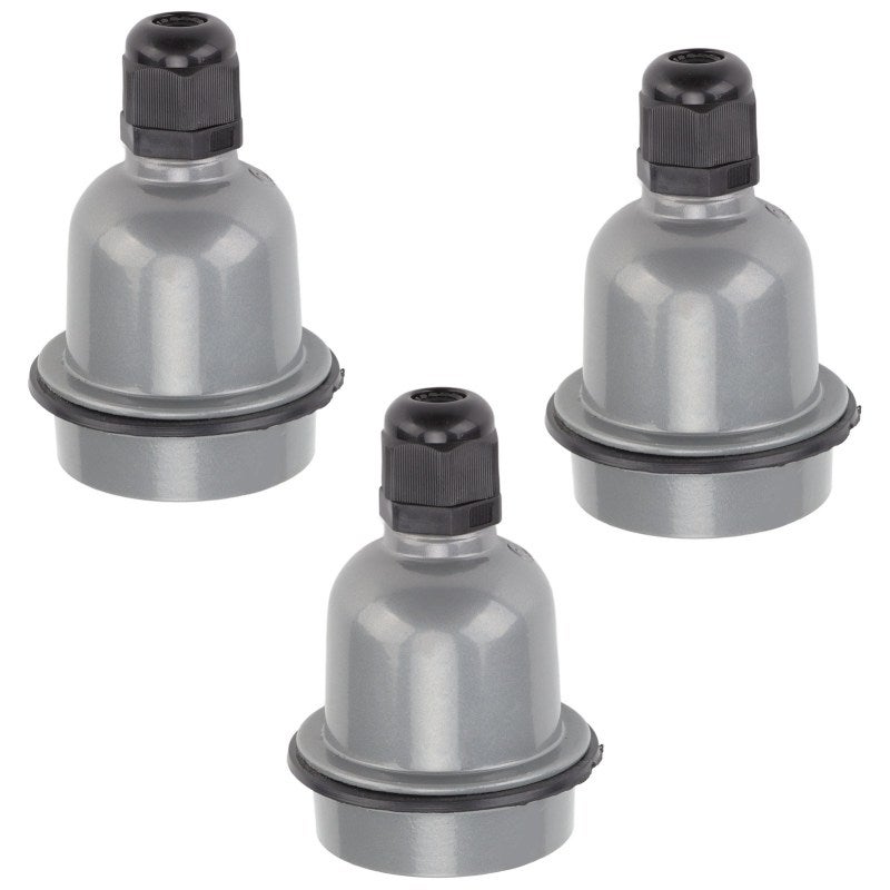 E27 Lamp Holder 3 Pcs Set: Aluminum Shell Waterproof Heat Insulation Anti Melting - Adjustable Standard Interface Socket for Indoor Outdoor Lighting Setup - Image 2