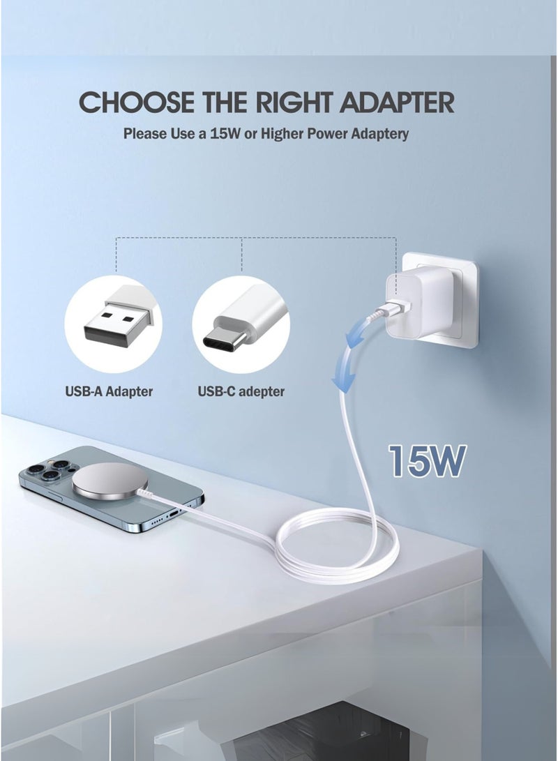 كاكوسيجا شاحن لاسلكي مغناطيسي صغير من Kakusiga - قاعدة شحن سريعة لسلسلة iPhone 16/15/14/13/12، وSamsung S25/S23/S22/S21 وAirPods Pro 2 - Image 5