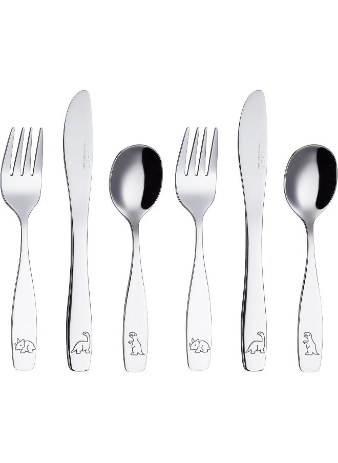 Exzact Children's Cutlery Stainless Steel 6pcs Set/Kids Cutlery/Toddler Utensils/Flatware - Engraved (Dinosaurs) - pzsku/Z1653FEAB0F1DDB846779Z/45/_/1738048072/c5b8a0e5-6133-4dde-9c8e-d7bf619c9472