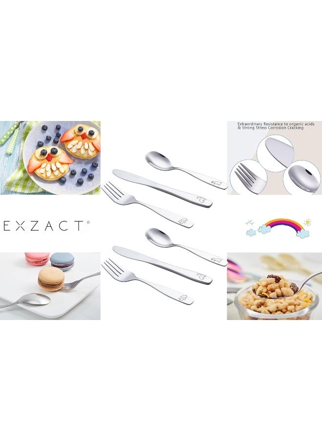 Exzact Children's Cutlery Stainless Steel 6pcs Set/Kids Cutlery/Toddler Utensils/Flatware - Engraved (Dinosaurs) - pzsku/Z1653FEAB0F1DDB846779Z/45/_/1738048075/b698f26b-8fa9-4400-a9a0-ed34282dfcfb