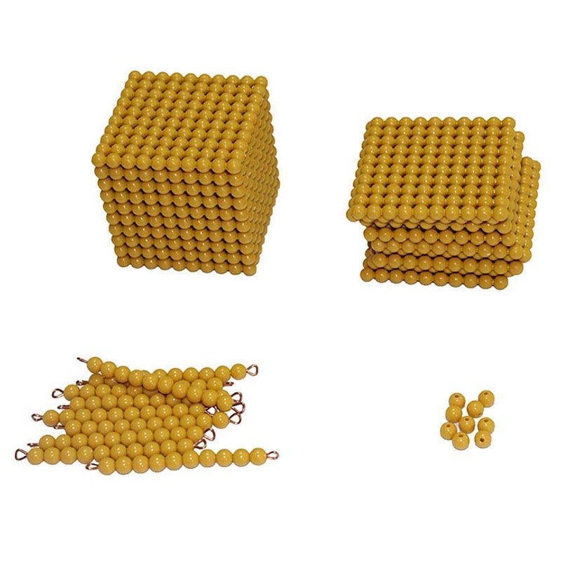 Kghios Montessori Math Beads Materials Thousand Cube Decimal System Bank Game Handson Math Manipulative for Kids Teach Number Concepts Place Value and Measurement Math Learning Tools for Kids - Image 2