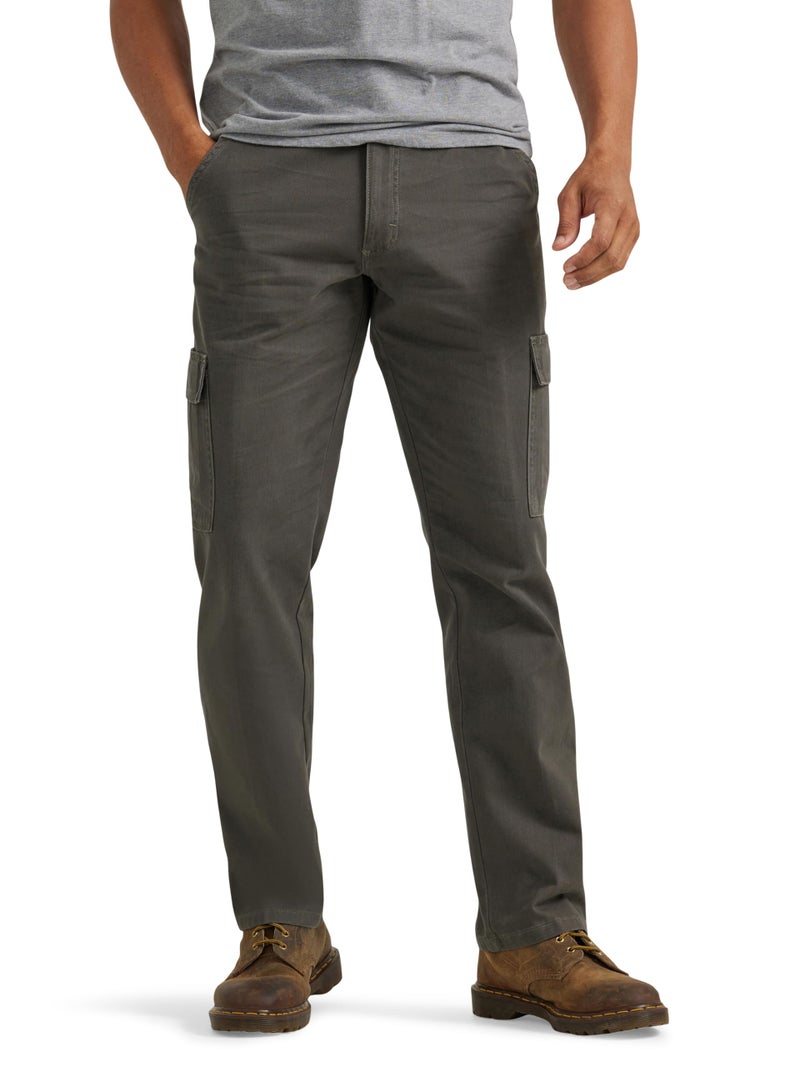 Wrangler Authentics Twill Relaxed Fit Cargo Pant, Olive Drab, 32W x 32L - Image 1