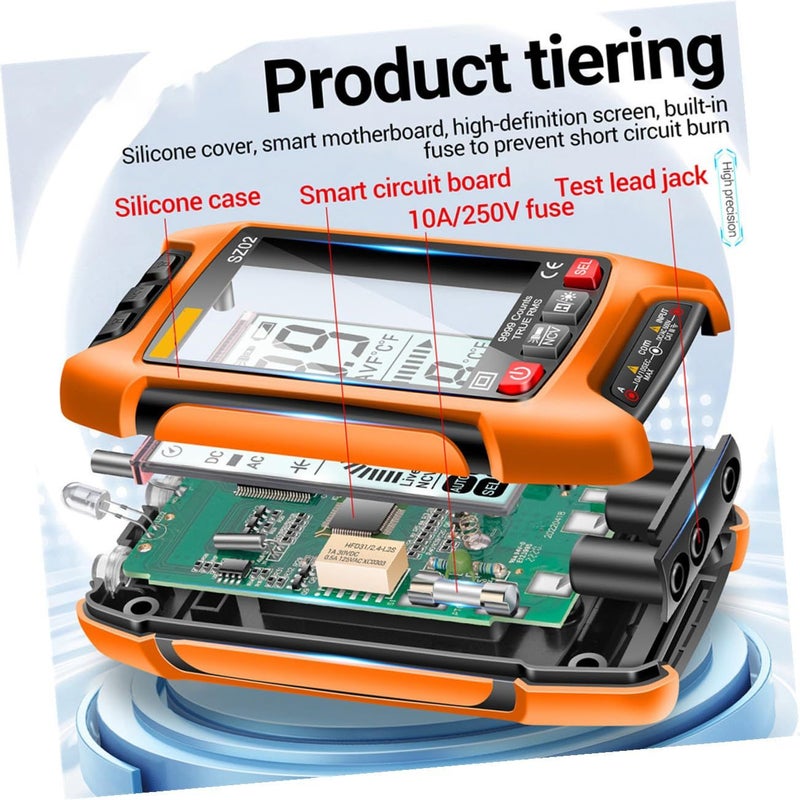 Digital Multimeter with Large LCD Screen Multimeter AC DC Voltage Current Resistance Tester - Image 4