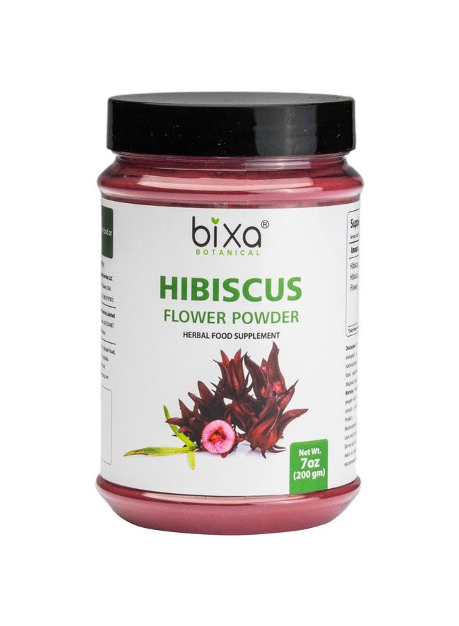 bixa BOTANICAL Hibiscus Powder (Hibiscus Rosa Sinensis) Ayurvedic Natural Herbal Supplement | Natural Coolant and Refrigerant | Steam Treated (7 Ounce Count (Pack of 1)) - Image 1