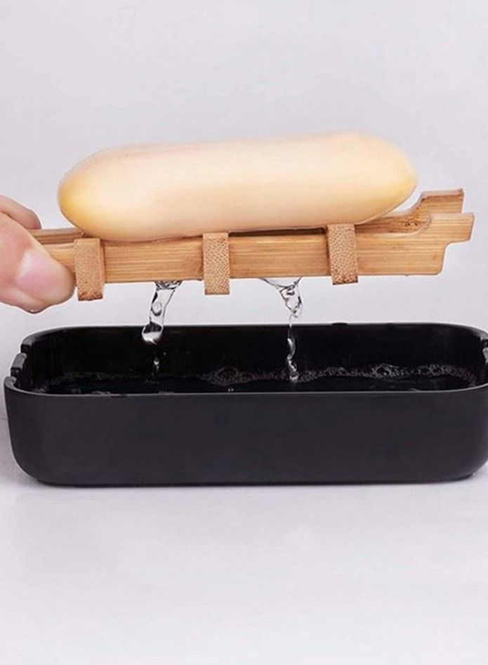 2 Pack Soap Box Holder Environmentally Friendly Bamboo Fiber Savers Case Container for Bathroom Kitchen Camping Gym - Image 4