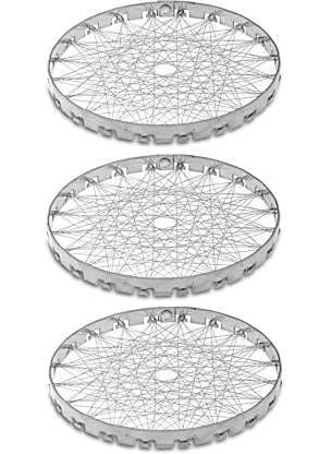C DEVICE C DEVICE Stainless Steel Chota Tandoor Roaster Grill 05 kg Roaster Silver Pack of 3  - Image 1