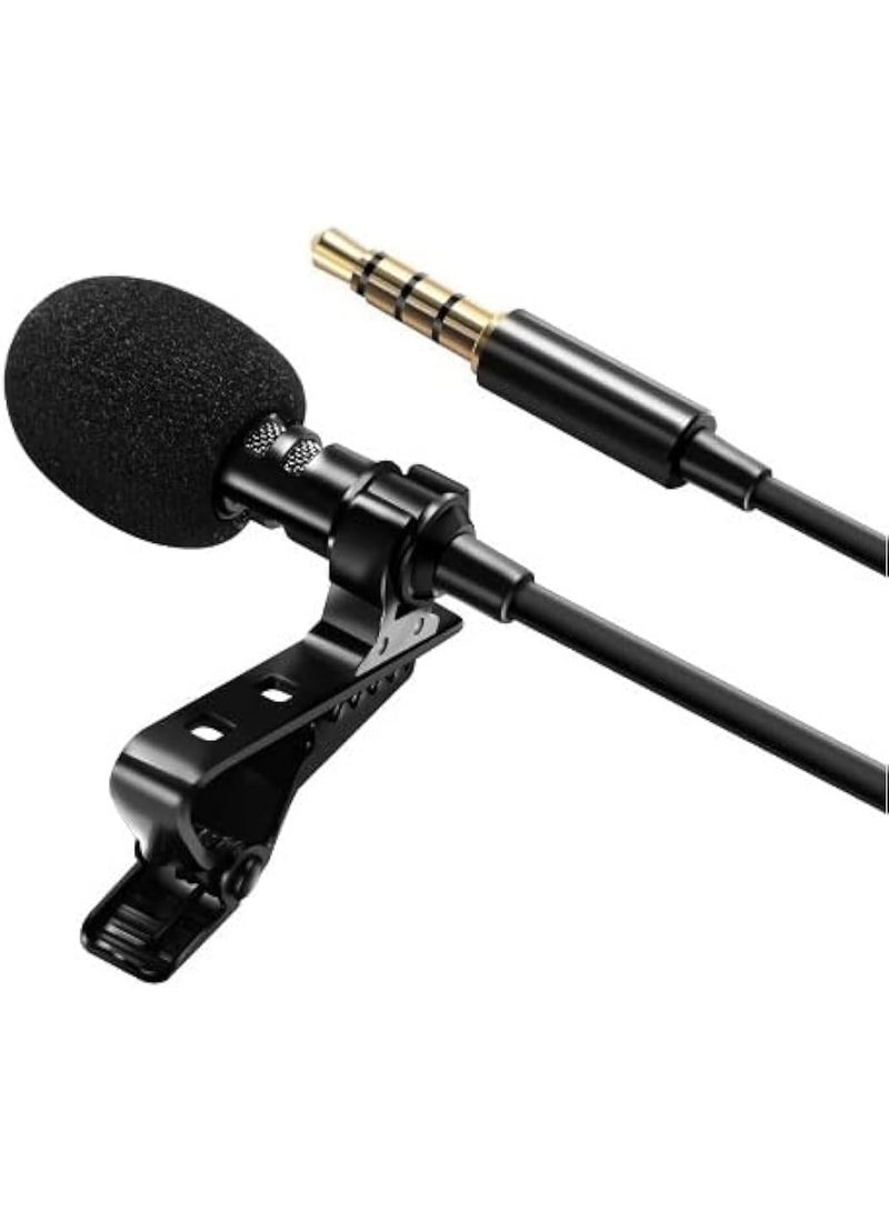 Original Lavalier Microphone with Omnidirectional Mic & Metal Clip – 3.5mm AUX, Portable Clip-On Microphone for Interviews, Recording, Streaming - Image 1