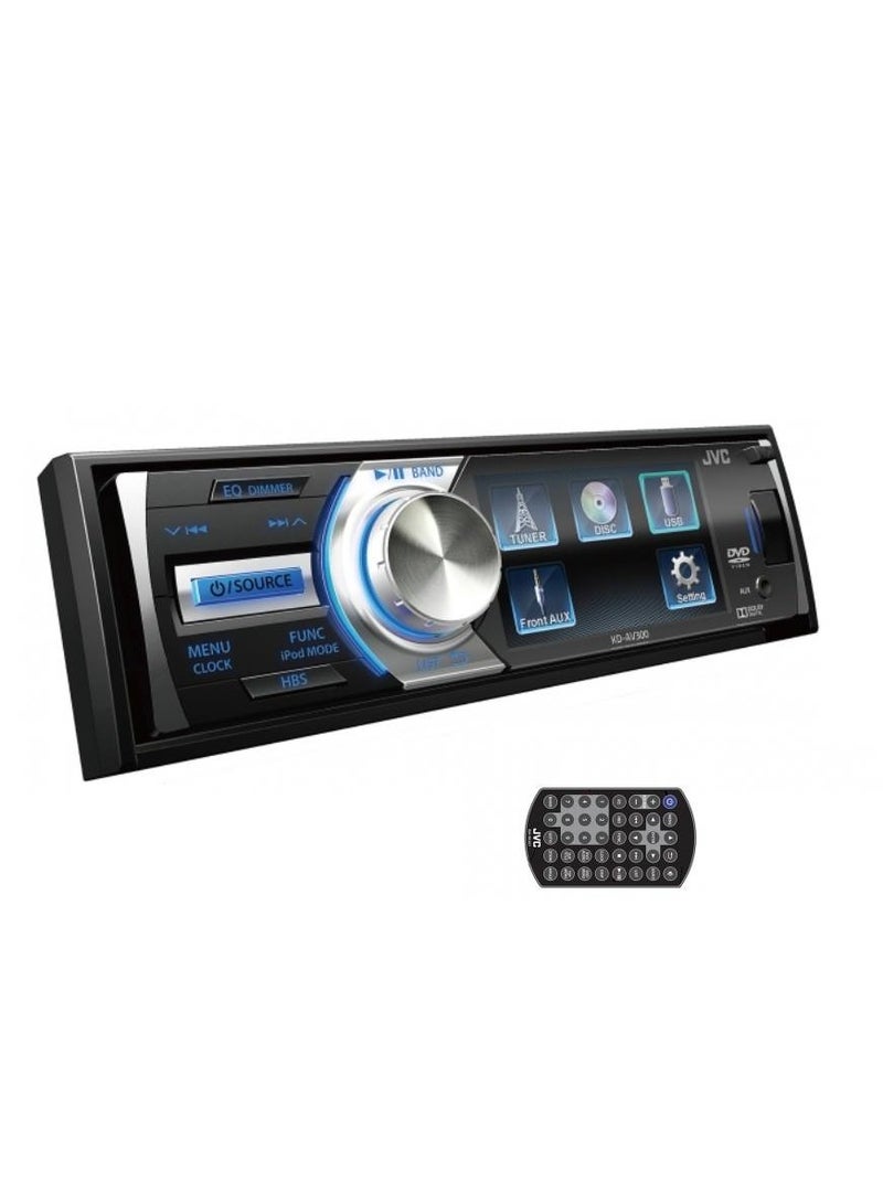 JVC JVC KD-AV300 AV Receiver – 20W RMS x 4, 50W Peak | 3" Display, DVD/USB/AUX, Rear Camera Ready - Image 1