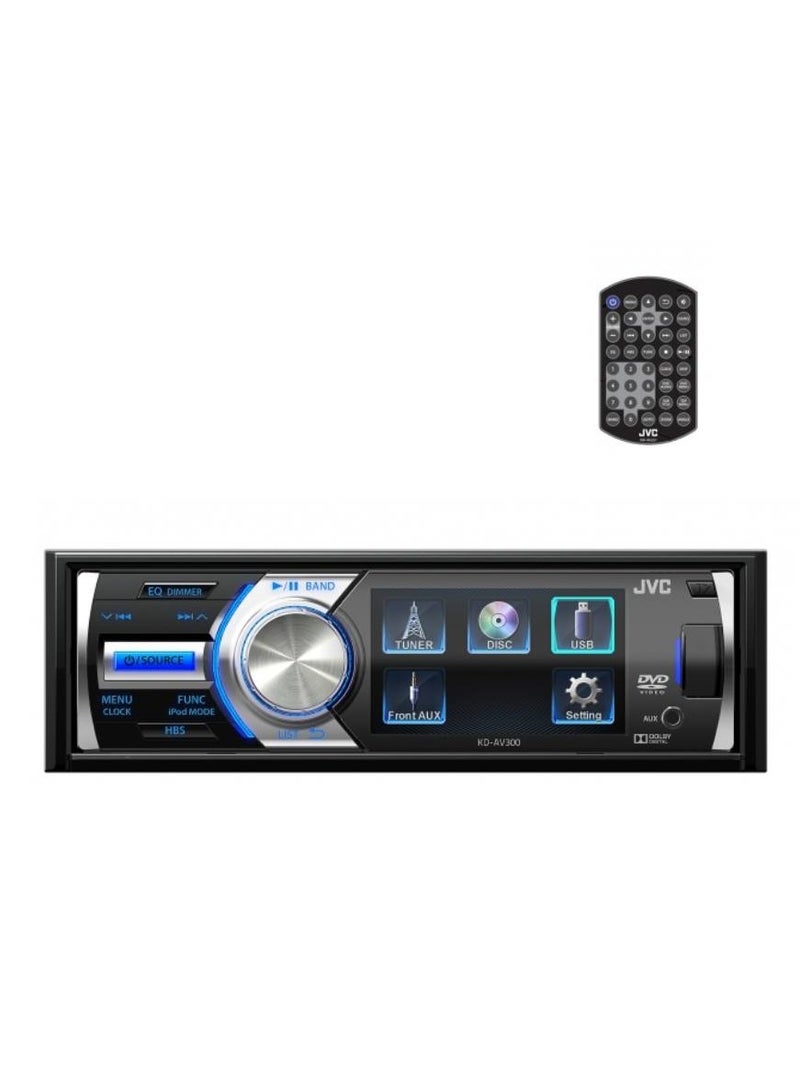 JVC JVC KD-AV300 AV Receiver – 20W RMS x 4, 50W Peak | 3" Display, DVD/USB/AUX, Rear Camera Ready - Image 2
