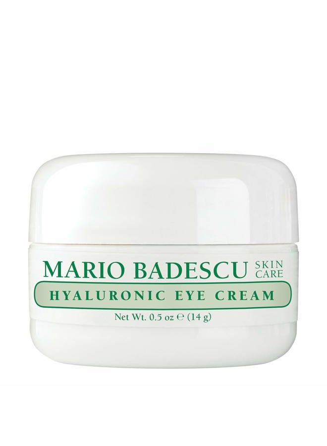 MARIO BADESCU Hyaluronic Eye Cream Anti Aging for All Skin Types, Under Eye Cream for Dark Circles and Puffiness, Formulated with Hyaluronic Acid & Glycerin, 0.5 Ounce - Image 1
