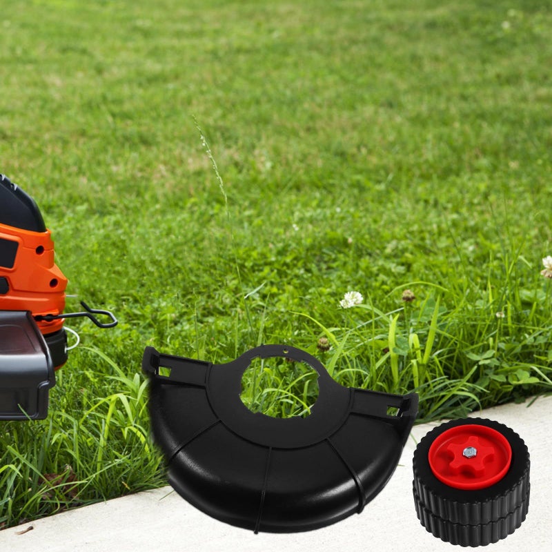 Detachable Lawn Mower Support Wheel For Garden Weed Trimmer Black - Image 5