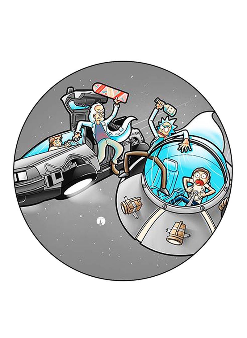 Back To The Future And Rick And Morty Printed Mouse Pad Multicolour