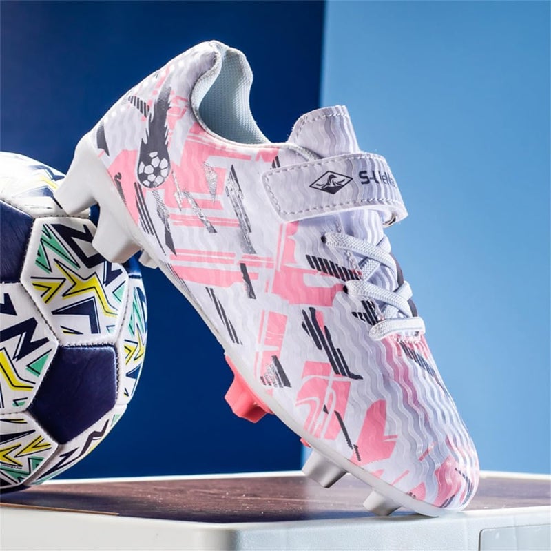 DISRATEBLU Kids Soccer Shoes Boys Football Cleats Professional Athletic Outdoor Trainning Football Shoes Youth Girl Turf Soccer Cleats - Image 3