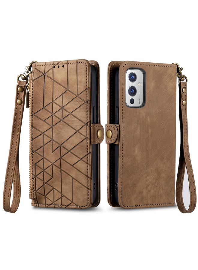 اس-توب جراب لهاتف OnePlus Nord CE 2 5G، جراب هاتف جلدي بسحاب هندسي ومشبك جانبي - Image 2