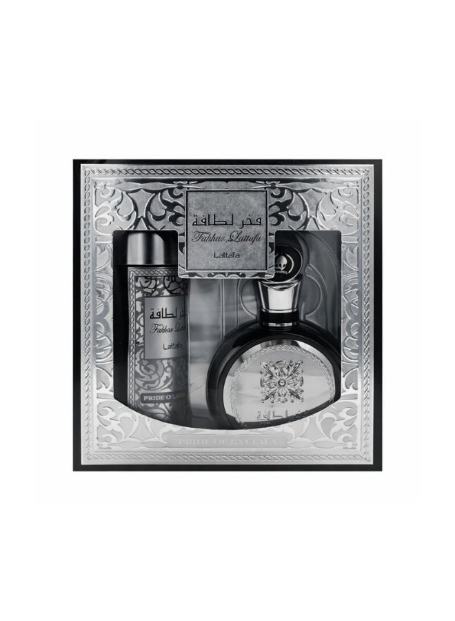 Lattafa Giftset Fakhar Extrait + Deo  2 Pcs - Image 4