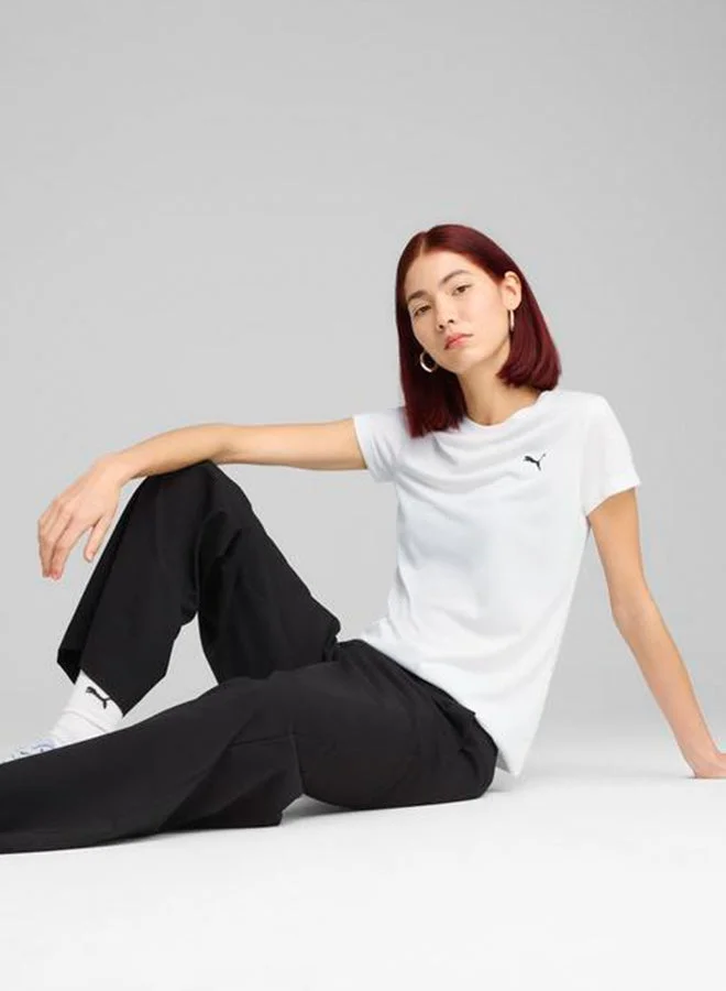 PUMA puma white Essential Logo T-Shirt for Women | Best Price UAE