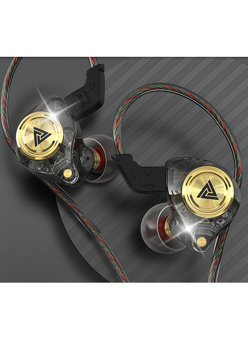 QKZ AK3 FiLe-Black Professional In-Ear Wired Earphones Hi-Res Audio Gaming Headset with Mic 3.5mm Jack Deep Bass Stereo Sound Earbuds for Mobile Phone Laptop PS4 PS5 Xbox - Image 1