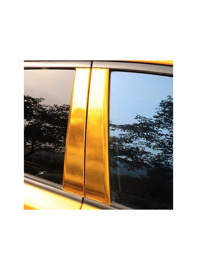 Generic - Car B Pillar Stickers, 4PCS/Set Window B-Pillars Anti-Scratch Sticker 3D Universal B Pillar Post Trim Cover PVC Exterior Decoration Stickers for Most Cars,Black Carbon Fiber Pattern - Image 1