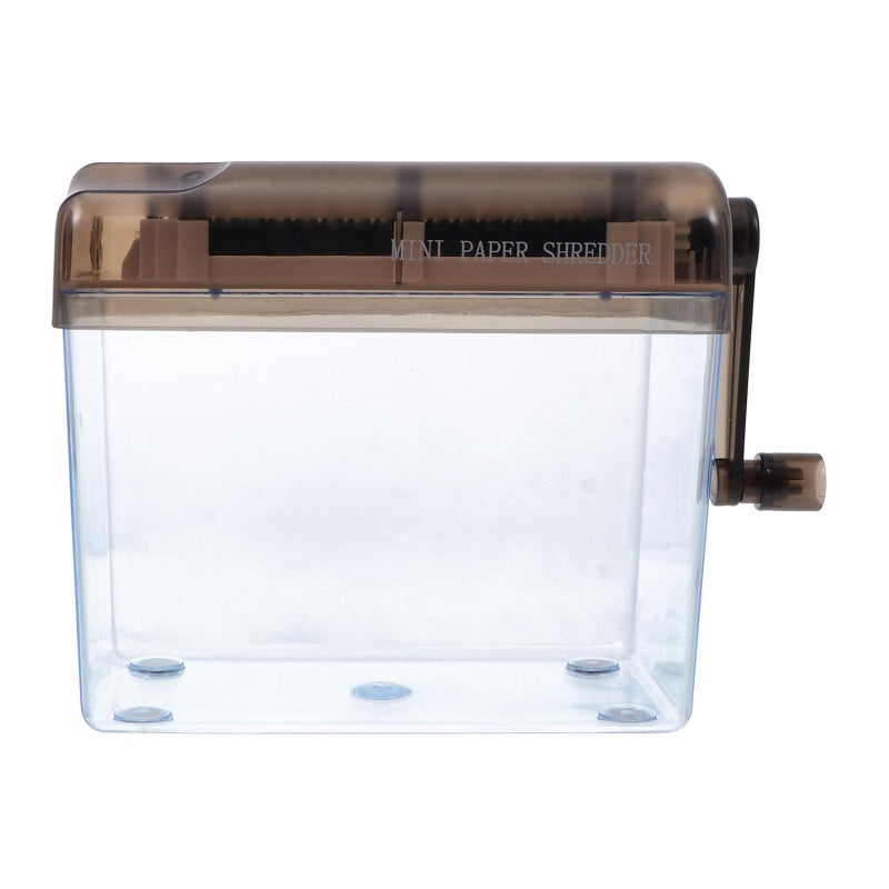 Manual A4 Paper Shredder Hand Crank Desktop Mini Cutter For Home Office Black - Image 2