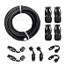 GSTP 6AN 38 PTFE E85 Hose Braided Fuel Line Fitting Kit 10FT Transmission Oil Cooler Line Nylon Stainless Steel Black - Image 2