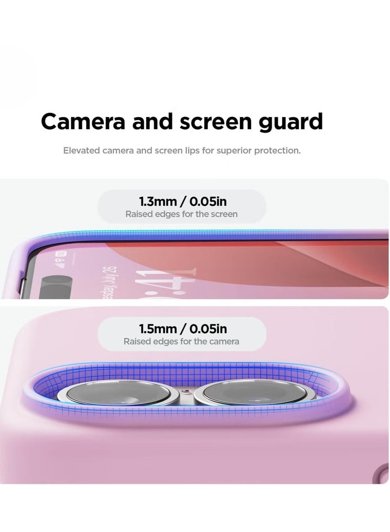 ELTRAZONE Hot Pink Liquid Silicone iPhone 16 Plus Case – Full Body Shockproof Protection with Soft Microfiber Lining, Slim & Scratch-Resistant - Image 4