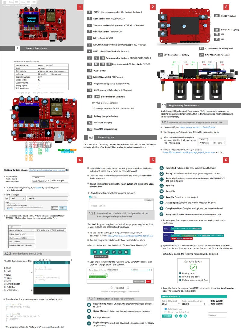 Neoego N3- IOT Development board - full sensors -Compatible Arduino - Image 2