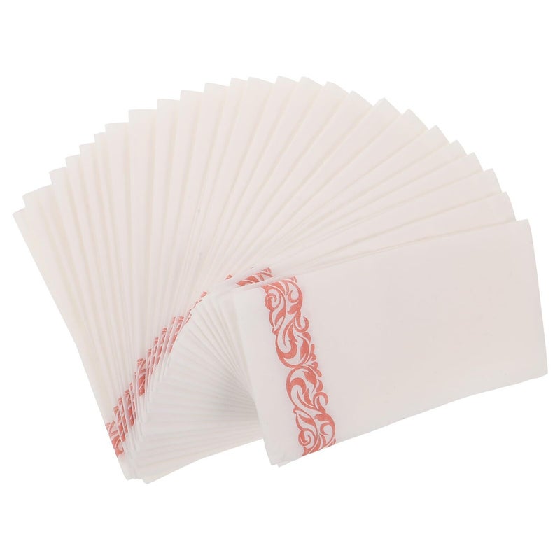 Garneck Disposable Rose Gold Luncheon Napkins 50 Sheets Folded Hand Towels for Wedding Dinner Table Decoration Graduation - Image 2