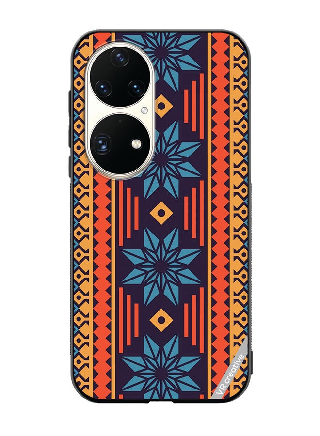 VR CREATIVE Protective Case Cover For Huawei P50 Pro Colourful Mandala Design Multicolour - Image 1
