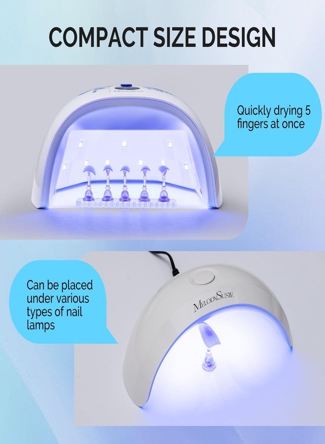 MelodySusie Nail Stand for Press Ons, 2 Sets Blue Acrylic Magnetic Base for Painting Display Holder with Reusable Adhesive Putty for Home DIY Salon Supplies - Image 3