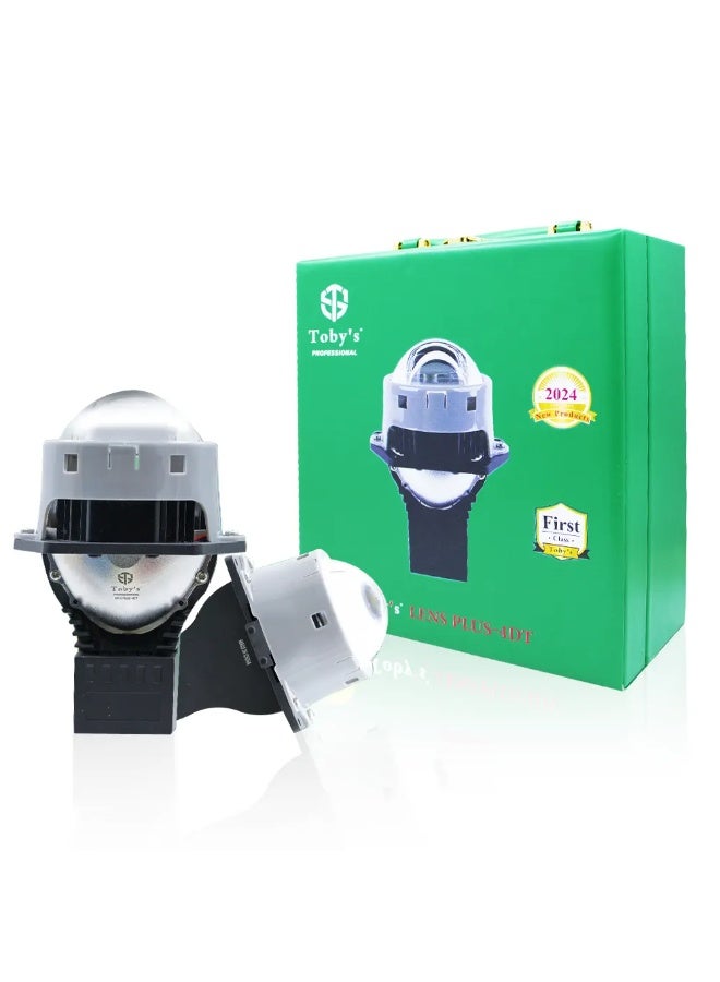توبيز عدسة فوانيس أمامية Toby’s Lens Plus-4DT مقاس 3 بوصة Bi-LED بقوة 150 وات للزوج – إضاءة 6000 كلفن بروجيكتور عالي ومنخفض للسيارات - Image 1