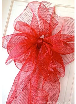 L B Flower Mesh Net for Party Hall Decoration Red 9 Yard