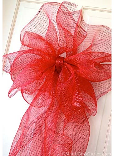 LB L B Flower Mesh Net for Party Hall Decoration Red 9 Yard 
