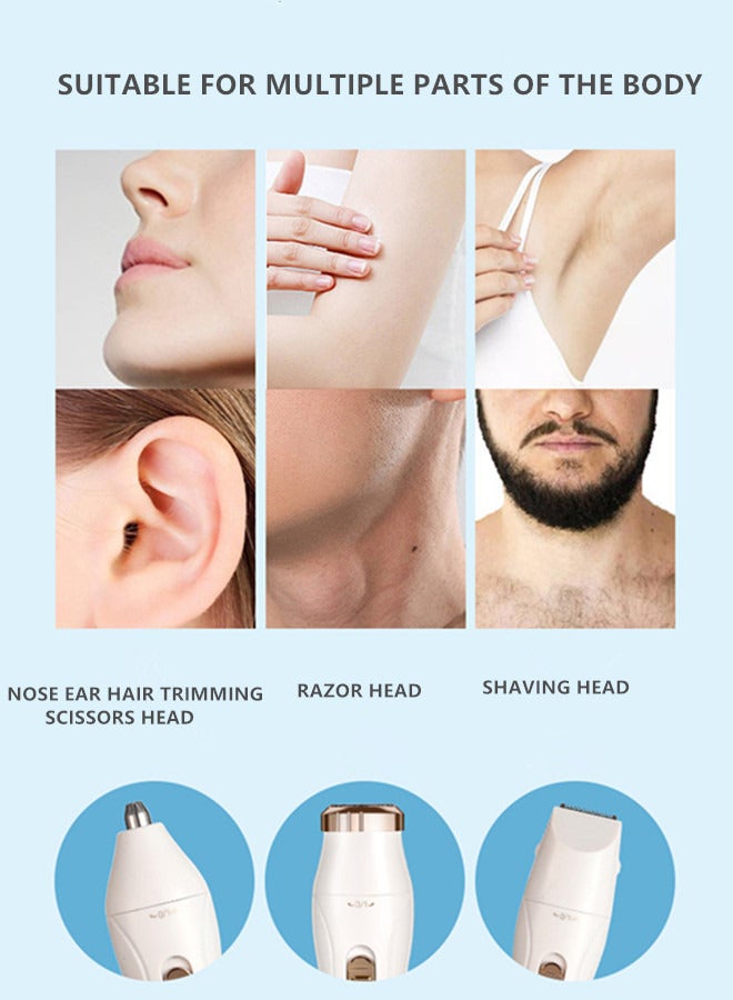حلاقة كهربائية للرجال من النساء، 3 في 1 حلاقة غير مؤلم، إزالة شعر الوجه، حلاقة الوجه إبرو تريمر حلاقة بيكيني تريمر بوابة المرأة بوابة المرأة بوابة المرأة هذه بذرة مقالة عن المرأة بحاجة للتوسيع. - Image 3