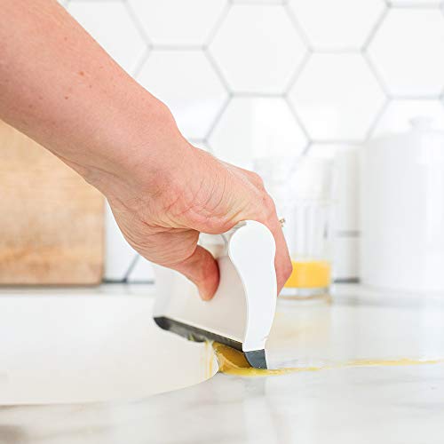 Full Circle Crumb Runner, Counter Sweep and Squeegee, Compact Brush for Sink & Kitchen Countertops, White - Image 5