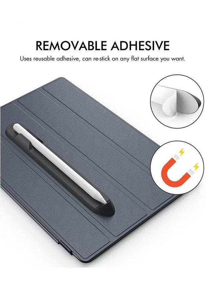 Black Pencil Holder Compatible with Apple Pencil (1st  2nd Generation) Sling Sleeve PU Leather Pouch Case Pocket Accessories Elastic Band Fit iPad 8th 7th Mini 5th/Notebook/Tablets - Image 4