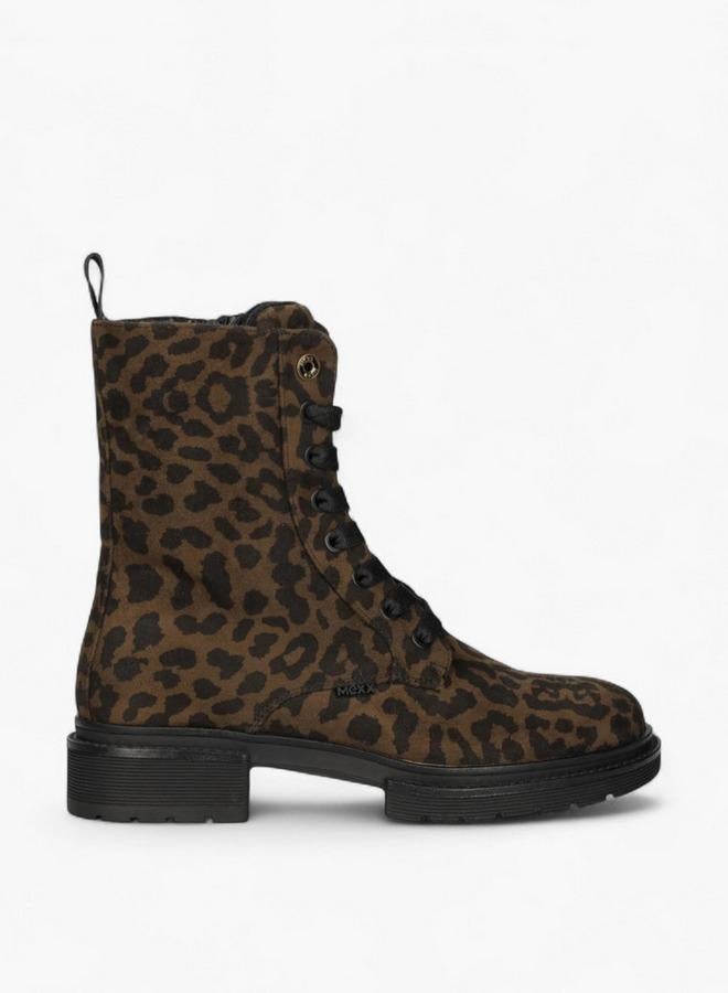 MEXX Animal Print Lace-Up Ankle Boots - Image 2