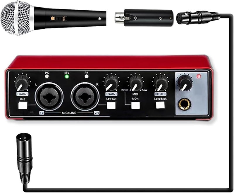 Professional XLR Microphone Preamp Booster 48V Phantom Power Low Noise 35dB Gain - Image 4