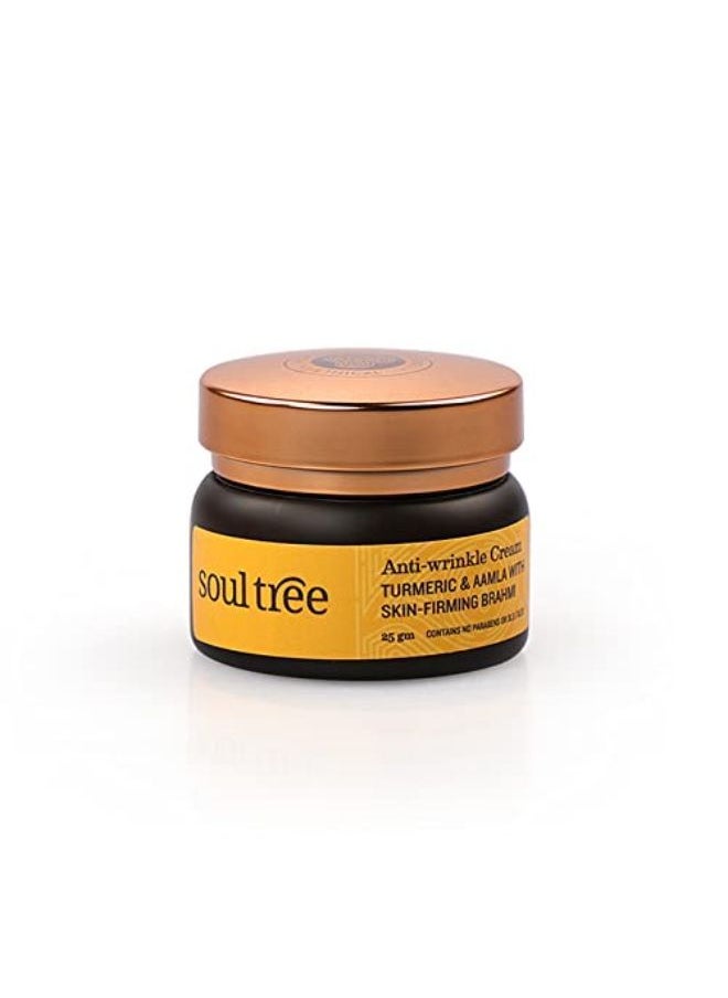 SOULTREE Anti-Wrinkle Cream With Turmeric, Aamla & Skin Firming Brahmi, For Dry To Normal Skin, 25Gm  - Image 1