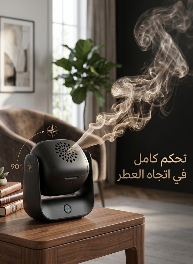 Smart Rotatable Electric Incense Burner | Safe Bakhoor & Perfect Scent Distribution for Home & Car - Image 3