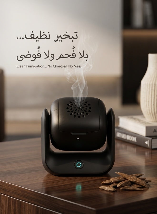 Smart Rotatable Electric Incense Burner | Safe Bakhoor & Perfect Scent Distribution for Home & Car - Image 4