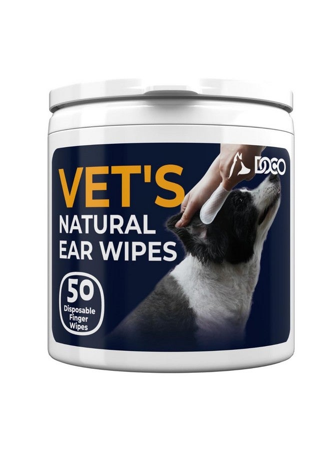 Doco Dog Ear Wipes  All Natural Finger Veterinary Pet Ear Wipes With Eucalyptus, Aloe  50 Count - Image 1