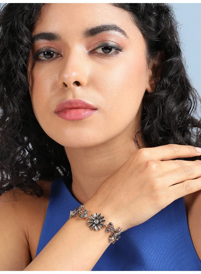 SOHI Pack Of Metallic Daisy Artificial Bracelet Jewellery